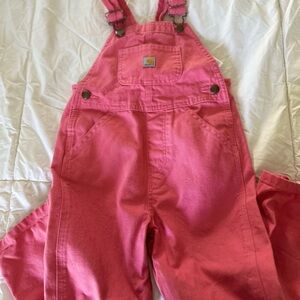 Carhartt Rose Pink Cotton Overalls 4T